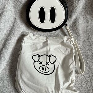 Black and White Piglet Coin Purse